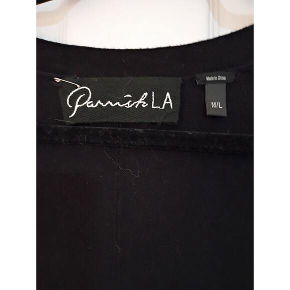 Women's Parrish LA Black & White Cardigan Sweater Size M/L - Picture 4 of 6